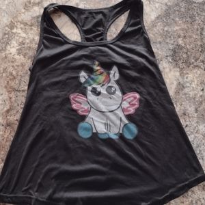Unicorn razor back tank top